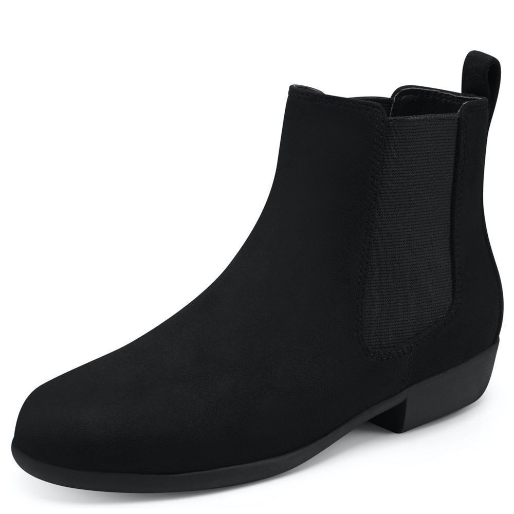 Aerosoles Steppy Ankle Boot‎ black faux suede Girls size 11 NWT in box